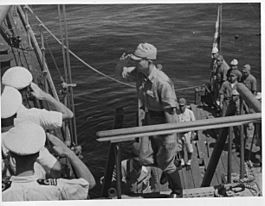 Japanese Surrender Party Boarding HMS Nelson (5316037412)