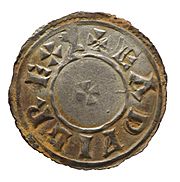 Silver penny of King Eadwig, obverse