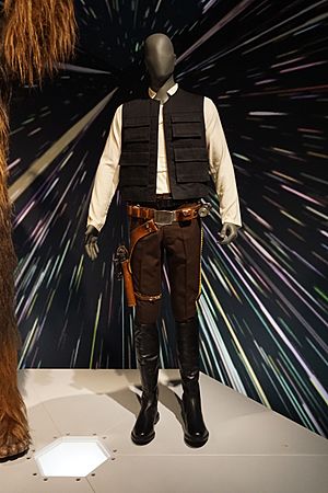 Star Wars and the Power of Costume July 2018 30 (Han Solo's costume and blaster from Episode VI)