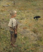Akseli Gallen-Kallela - Boy and a Crow