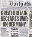 Britain declares war--Daily Mail Aug 5, 1914