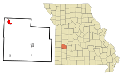 Location of El Dorado Springs, Missouri