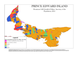 Ethnic origin of the population of Prince Edward Island