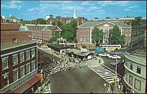 Harvard Square circa 1970s postcard