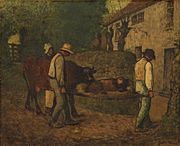 Jean-François Millet - Apport à la maison le veau né dans les champs (1860)
