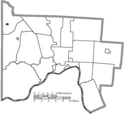 Location of Rarden in Scioto County
