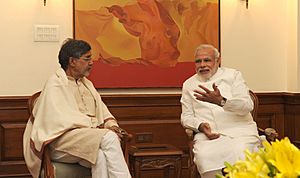 PM Modi meets Nobel Laureate Kailash Satyarthi