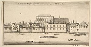 Palatium Regis prope Londinum, vulgo White-hall (Royal Palace of Whitehall, London) MET DP823333