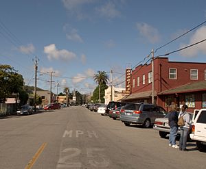 Downtown Pescadero, looking north on Stage Road