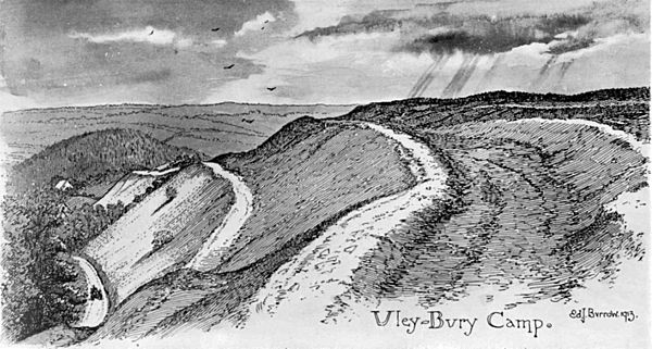 Print of Uley Bury Camp by EJ Burrow 1913