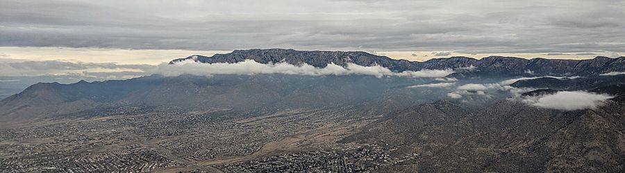 Sandia Crest above the clouds