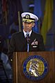 US Navy 071023-N-5319A-012 Vice Adm. Joseph Maguire, National Counterterrorism Center's Deputy Director for Strategic Operational Planning, delivers his remarks during a Medal of Honor Flag ceremony
