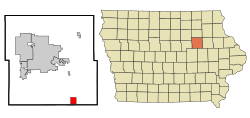 Location of La Porte City, Iowa