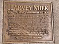 Bronze plate of Harvey Milk ashes on Castro Street
