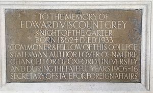Edward Grey memorial Winchester