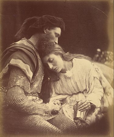Julia Margaret Cameron (British, born India - Parting of Sir Lancelot and Queen Guinevere - Google Art Project