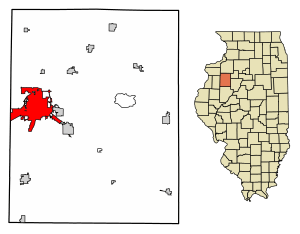 Location of Galesburg in Knox County, Illinois