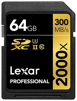 Lexar® Professional 2000x 64GB SDXC™ UHS-II card