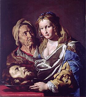 Matthias Stom - Salome with the head of Saint John the Baptist