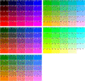 Palette of 125 main colors with RGB components divisible by 64