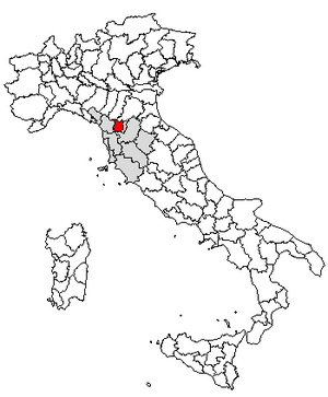 Location of Province of Pistoia