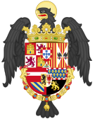 Royal Coat of Arms of Spain with the Eagle of St. John (1580-1668).svg
