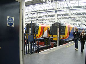 SWT Classes 444 and 450 at London Waterloo