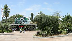 San Diego Zoo entrance elephant