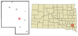 Location in Turner County and the state of South Dakota