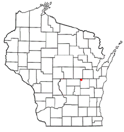 Location of Wolf River, Winnebago County, Wisconsin
