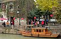 Canal tour boat of a traditional style, Grand Canal, Suzhou, China