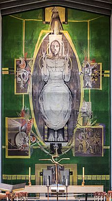 Christ in Glory tapestry by Graham Sutherland in Coventry Cathedral