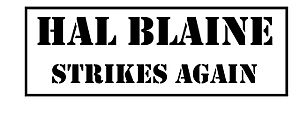 Fake "HAL BLAINE STRIKES AGAIN" stamp