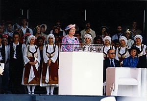 Her Majesty Queen Elizabeth II opening Expo 88, Brisbane, 30 April 1988