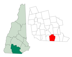 Location in Hillsborough County, New Hampshire
