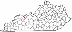 Location of Masonville, Kentucky