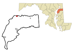 Location of Betterton, Maryland