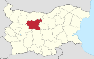 Location of Lovech Province in Bulgaria