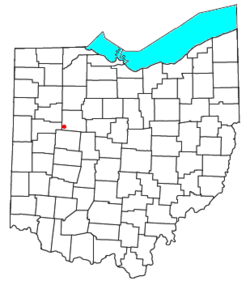 Location of Roundhead, Ohio