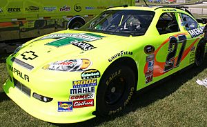 Paul Menard NASCAR Cup car shown at Road America 2012