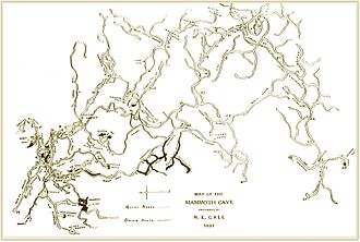 R.E.Call (1897) Map of the Mammoth Cave