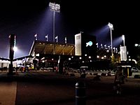 Ralph Wilson Stadium at Night after 2014 renovations, Aug 2015