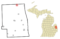 Location of Minden City, Michigan
