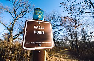 Sign for Eagle Point Hiking Trail - Autumn at Frontenac State Park, Minnesota (38904857062)