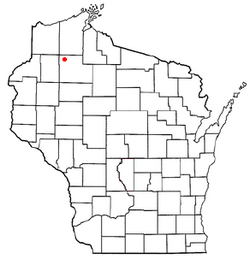 Location of Lenroot, Wisconsin