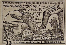 Workingmen's Party of California regular ticket - The Chinese Must Go