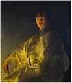 Young Man in a Yellow Robe c1630-1631 Jan Lievens