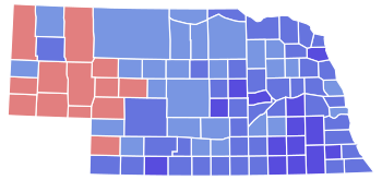 2006 United States Senate election in Nebraska results map by county