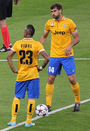 Arturo Vidal and Fernando Llorente, Real Madrid vs Juventus, 24 October 2013 Champions League