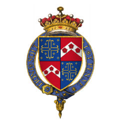 Coat of arms Sir William Knollys, 1st Earl of Banbury, KG